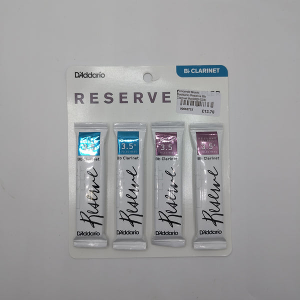 D'Addario Reserve Bb Clarinet Reed Sampler Pack  3.5/3.5+ (4 Pack)
