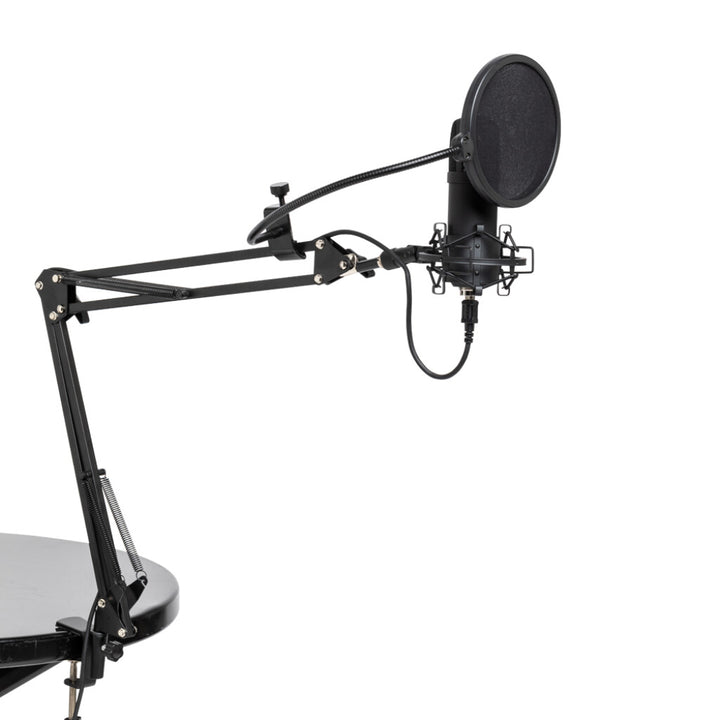 Stagg SUM45 SET USB microphone set with pop filter and stand on stand