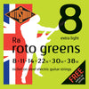 Rotosound R8 Roto Greens Electric Guitar Strings Gauge 8-38