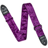 AMUMU Guitar Strap – Velvet Purple Finish with Leather Ends, Adjustable & Padded