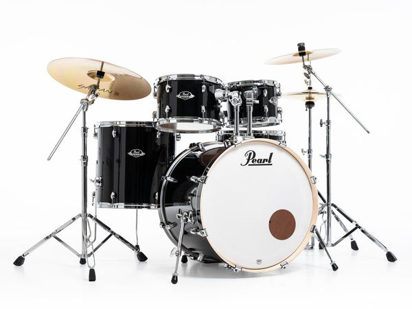 Pearl Export American Fusion (10",12",16",22") in Jet Black w FREE 8" Tom