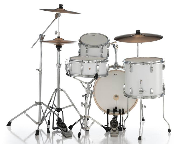 Pearl Midtown 4 Piece Compact Drum Kit Set incl. Hardware Pure White 2 