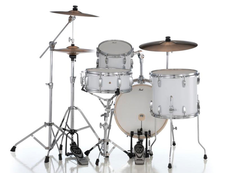 Pearl Midtown 4 Piece Compact Drum Kit Set incl. Hardware Pure White 5 
