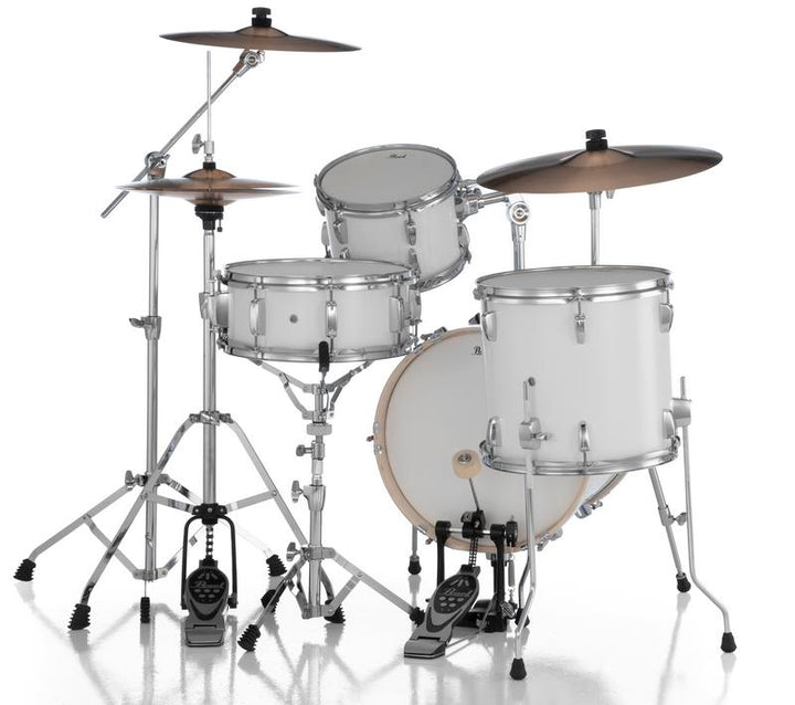 Pearl Midtown 4 Piece Compact Drum Kit Set incl. Hardware Pure White 8 