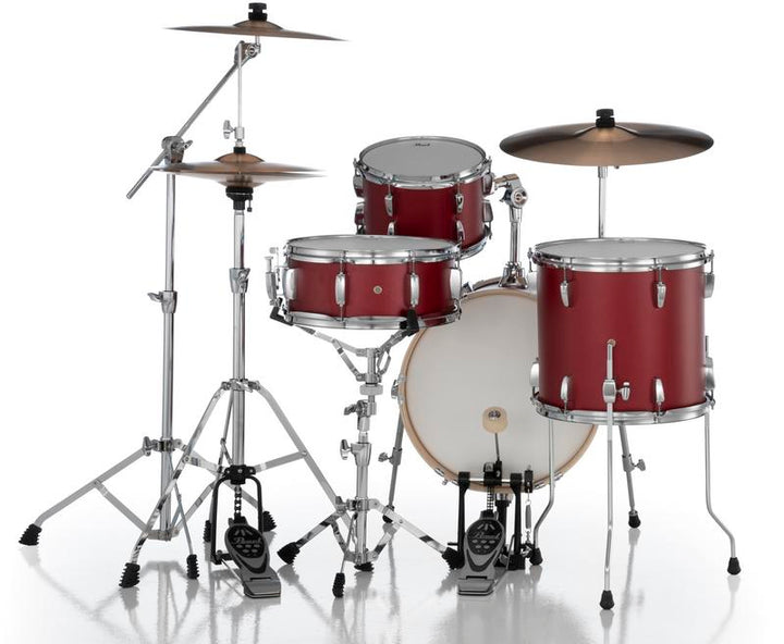 Pearl Midtown 4 Piece Compact Drum Kit Set incl. Hardware Matte Red 3