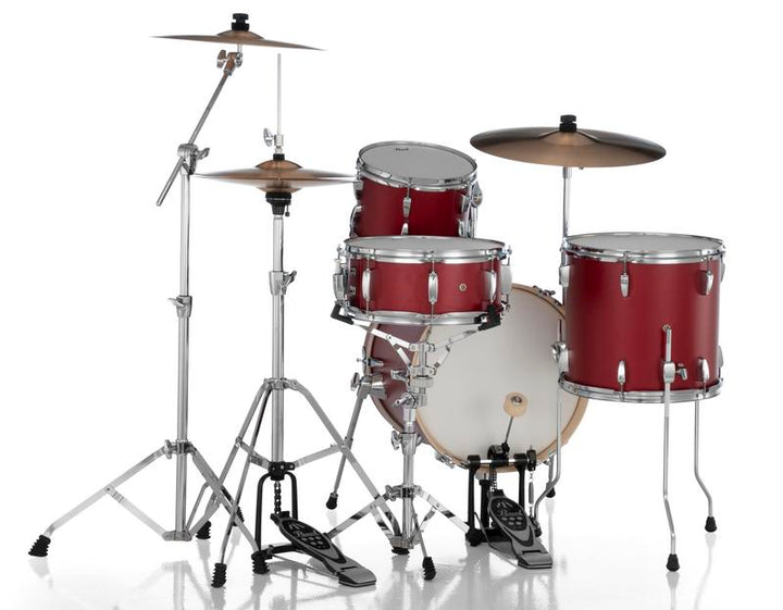 Pearl Midtown 4 Piece Compact Drum Kit Set incl. Hardware Matte Red 4 