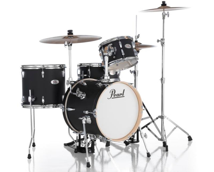 Pearl Midtown 4 Piece Compact Drum Kit Set incl. Hardware Matte Ashpalt Black 1