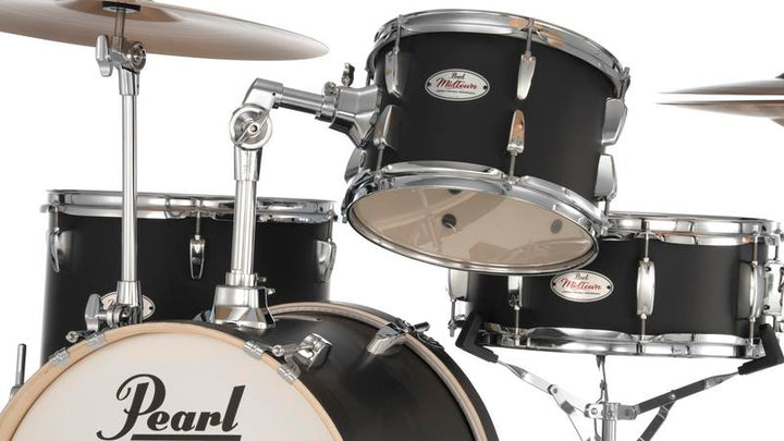 Pearl Midtown 4 Piece Compact Drum Kit Set incl. Hardware Matte Ashpalt Black  Toms