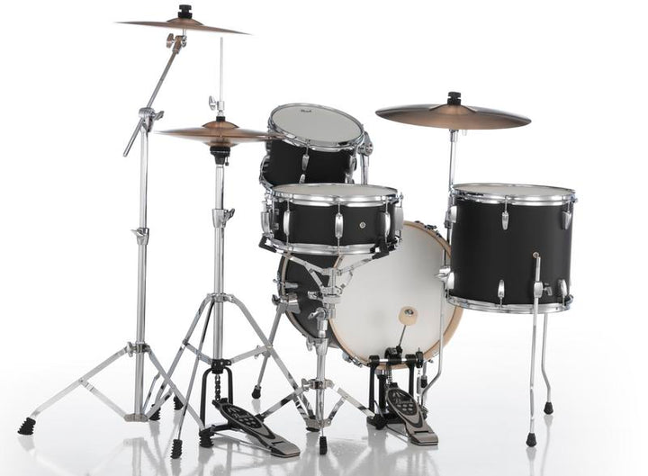 Pearl Midtown 4 Piece Compact Drum Kit Set incl. Hardware Matte Ashpalt Black  