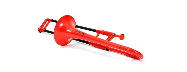 pBone Mini Trombone Red Angle