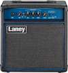 Front View – Laney RB1 bass guitar combo amplifier with 8” custom driver in black tolex.