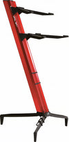 Quik Lok SL913ALURE Dual Tier Aluminium Keyboard Stand – Metallic Red + Free SL914ALU Add-On Tier (SKU: SL913ALURE)