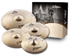 Zildjian A Custom Cymbal Pack – 14-inch Hi-Hats, 16-inch Crash, 18-inch Crash, 20-inch Medium Ride – Brilliant Finish