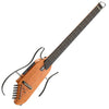 Donner HUSH-I Silent Guitar – Mahogany Finish Front View
