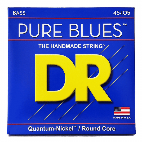 DR Strings PURE BLUES Quantum-Nickel 45-105 Bass Guitar Strings, Long Scale