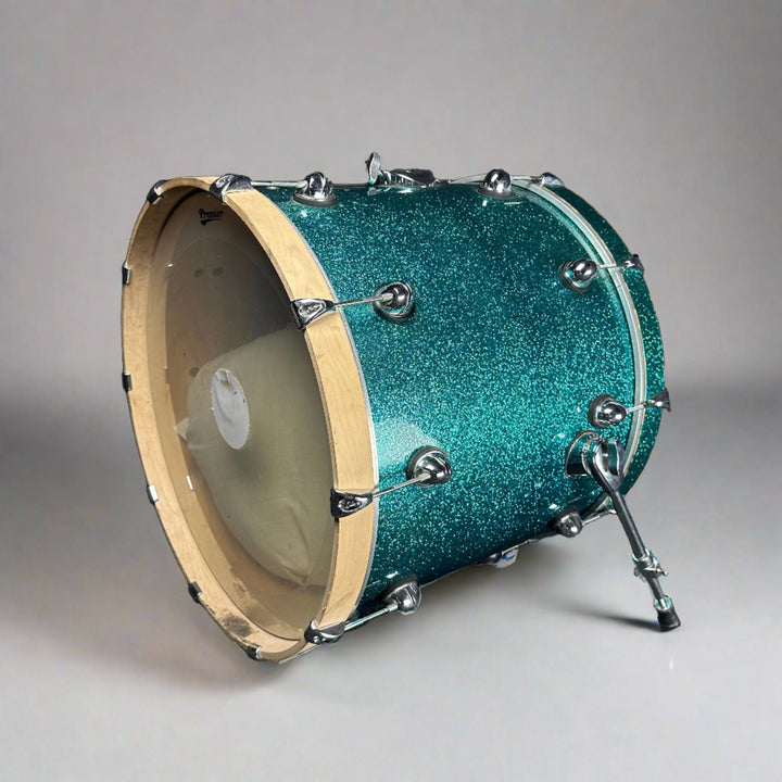 Pre-Owned Premier Genista in Green Sparkle Original Chinese Prototype Bass Drum 2