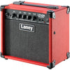 Laney LX15B - RED Bass Guitar Combo – 15W, Dual 5” Woofers, Compact Practice Amp in Red - Ev - Entz Music