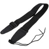 On - Stage Guitar Strap Adjustable Black Strap with Leather Ends for Optimal Support - Ev - Entz Music