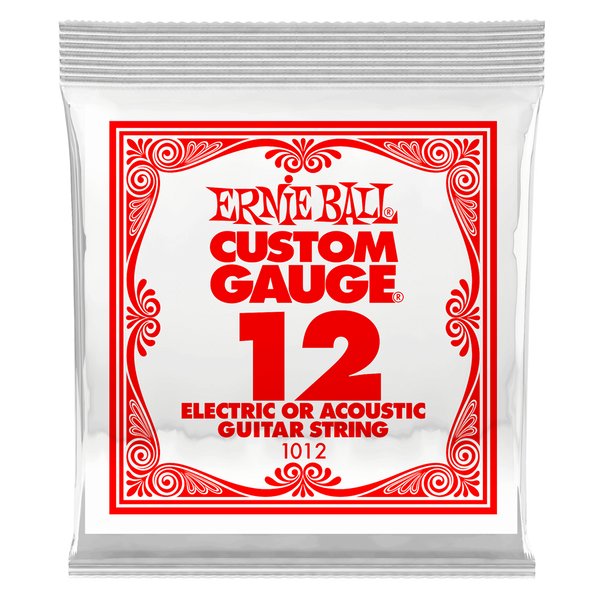 Ernie Ball Custom Gauge 12 Electric or Acoustic Guitar String
