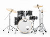 Pearl Export 5 piece Drum Set with HWP - 834 and SBR Cymbal Pack - Graphite Silver Twist - Ev - Entz Music