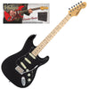 Vintage V60 Coaster Series Electric Guitar Pack - Boulevard Black, Maple Fingerboard with Kinsman Amplifier, Accessories & More - Ev - Entz Music