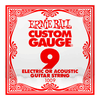 Ernie Ball Custom Gauge 9 Electric or Acoustic Guitar String