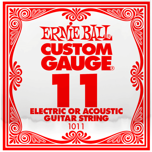 Ernie Ball Custom Gauge 11 Electric or Acoustic Guitar String