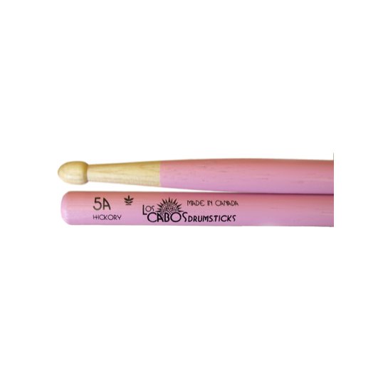 Los Cabos 5A Pink Jacket Dipped Drum Sticks
