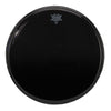 Remo 20" Ebony Ambassador Resonant Bass Drum Head – Open Tones with Reflective Black Look