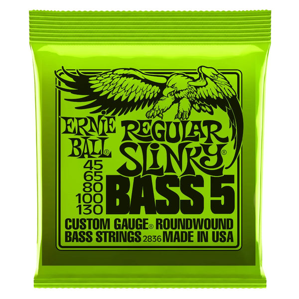 Ernie Ball 2836 Regular Slinky Bass, 5-String, 45-130