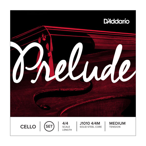 D'Addario Prelude Cello 4/4 Scale Medium Tension Set