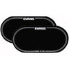 EVANS EQPB2 Black Nylon Bass Drum Double Pedal Patch - Protects Drumhead & Softens Attack