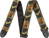 Fender 2" Monogrammed Guitar strap Black/Yellow/Brown