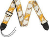 Fender 2" Monogrammed guitar strap White/Brown/Yellow