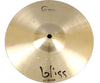 Bliss Splash 10" cymbal - top view showcasing micro-lathed finish