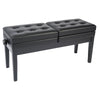 Kinsman Double Adjustable Piano Bench with Storage ~ Satin Black - Ev - Entz Music
