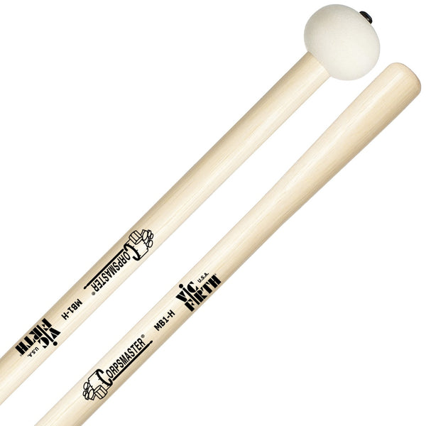 Vic Firth MB1H – Corpsmaster® Bass Mallets – Small Head, Hard