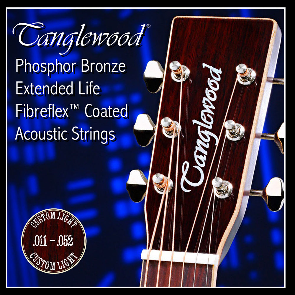 Tanglewood Twgs 11 Fibreflex Coated Strings Custom Light 11 52