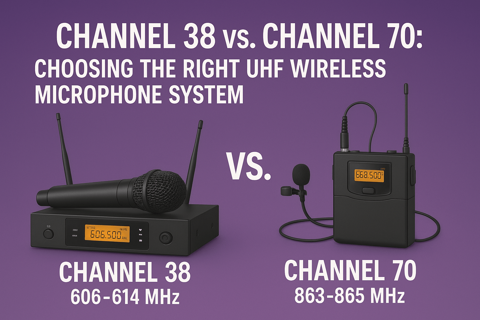 Channel 38 vs. Channel 70: Choosing the Right UHF Wireless Microphone System - Ev-Entz Music