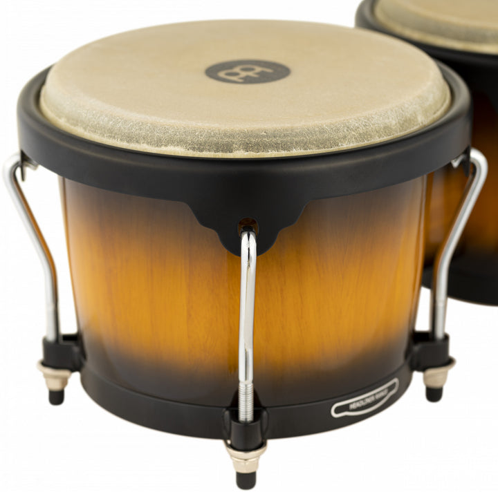 MEINL Percussion Headliner Series Wood Bongo 6 3/4" MACHO & 8" HEMBRA - Vintage Sunburst Smaller Bongo