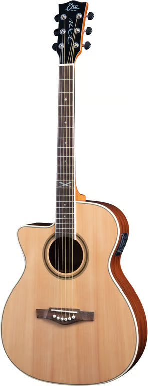 Eko NXT A100 CW EQ Natural LH – Left-Handed Acoustic Guitar Front View

