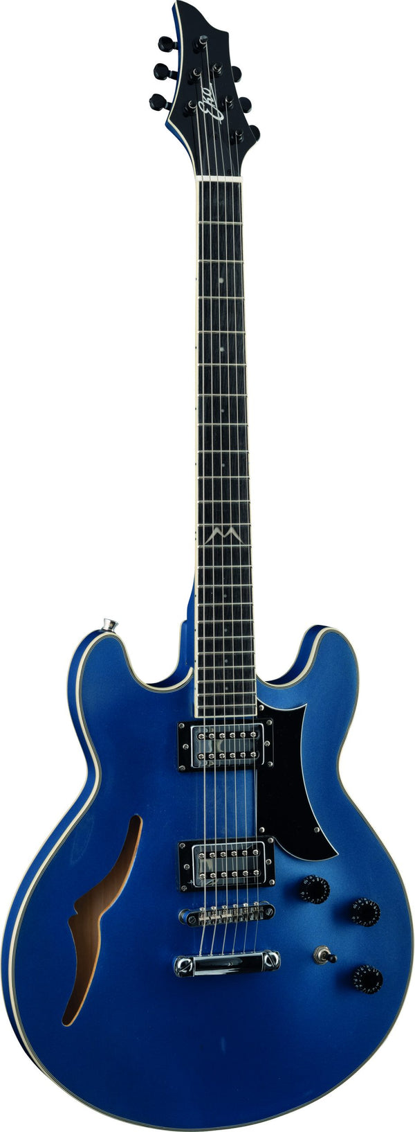 Eko MIA IV SA (Blues Blue) – Semi-Hollow HH w/ Coil-Split, Solid Maple Top