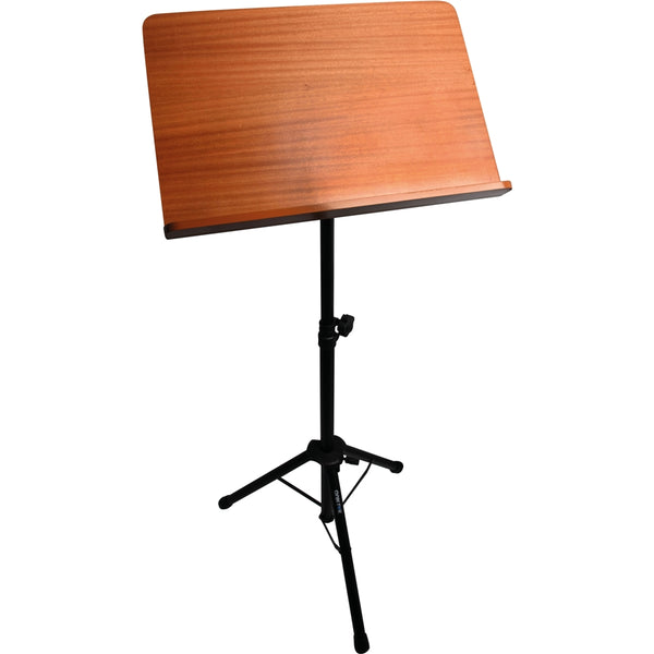 Quiklok MS332 Orchestra Sheet Music Stand with Removable Wood Music Holder Full Stand