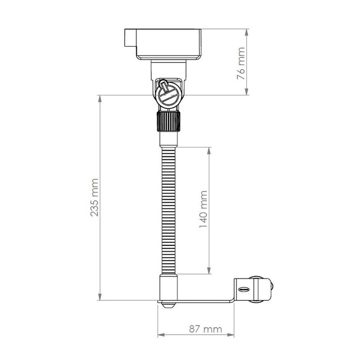 Quiklok Smartphone Holder dimensions