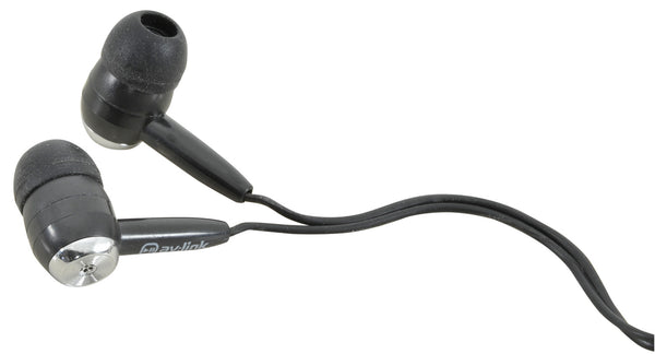 AV:Link Stereo Earphones - Black with Super Bass Ferrite Drivers and 3.5mm Jack