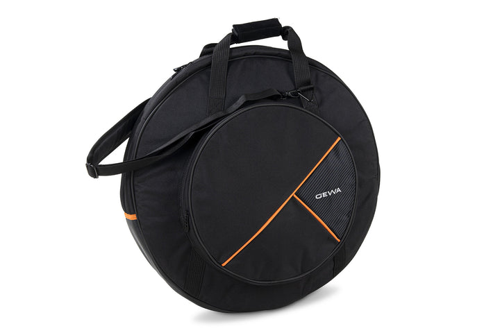 GEWA Premium 22" Cymbal Bag with Foam Padding - Black and Orange