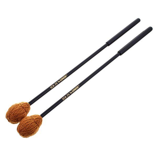 Sonor SCH25 Woolen Mallets - Medium-Hard Mallets for Bass, Xylophone & Metallophone