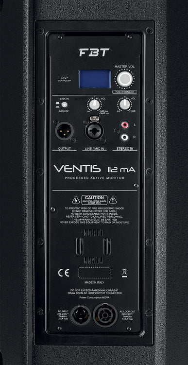 FBT VENTIS 112MA 2-way Bass reflex Active monitor - 12" + 1" - 700Wrms+200Wrms - product image 4