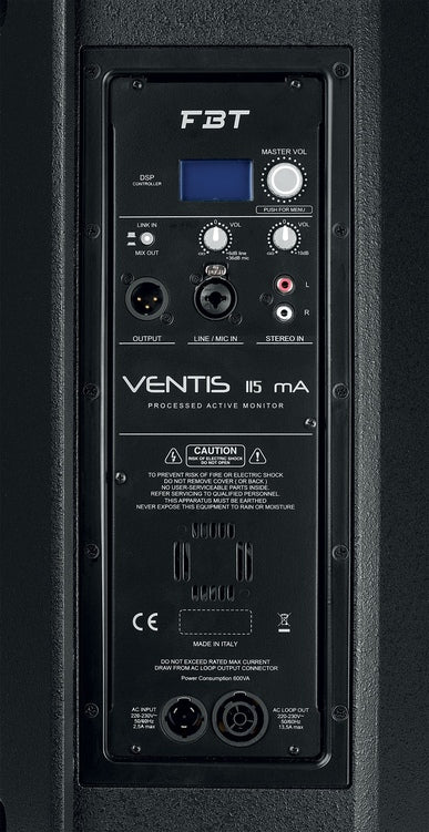FBT VENTIS 115MA 2-way Bass reflex Active monitor - 15" + 1" - 700Wrms+200Wrms - product image 3