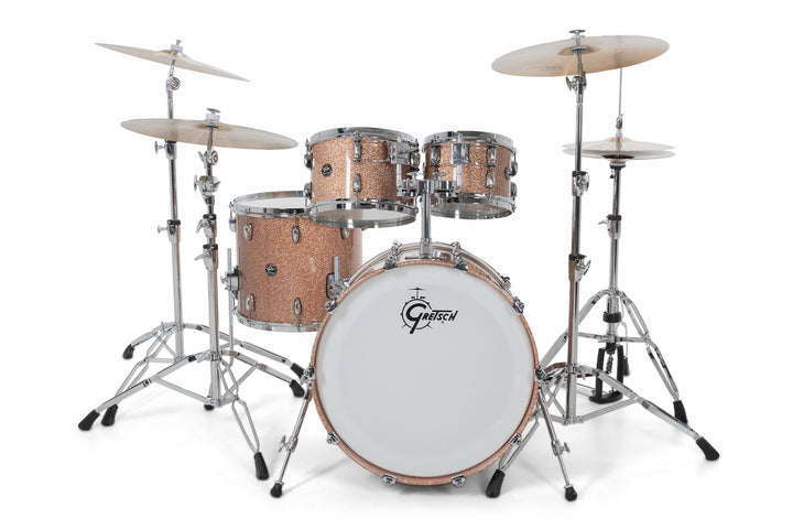 Gretsch Renown Maple drum kit featuring double tom holder and classic Gretsch chrome hardware